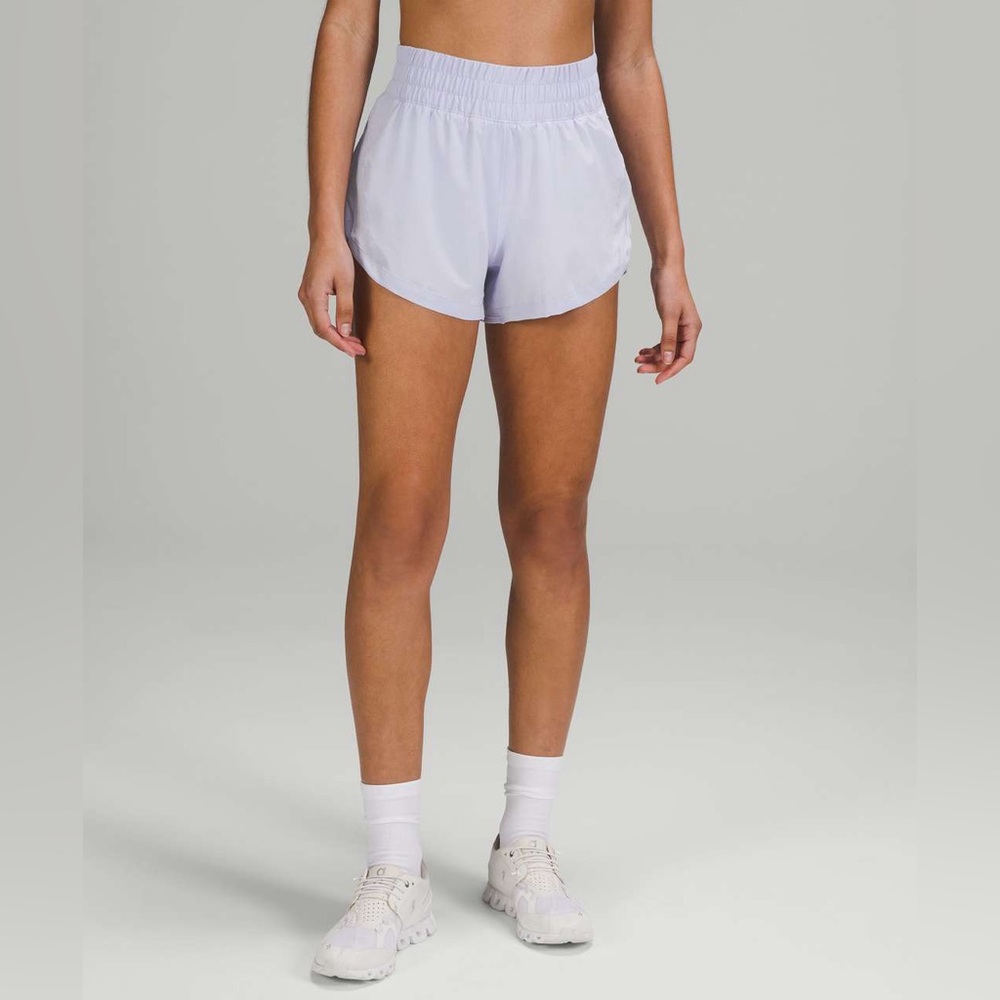 Lululemon Track That High-Rise Short 3” Lined Pastel Blue Size 6